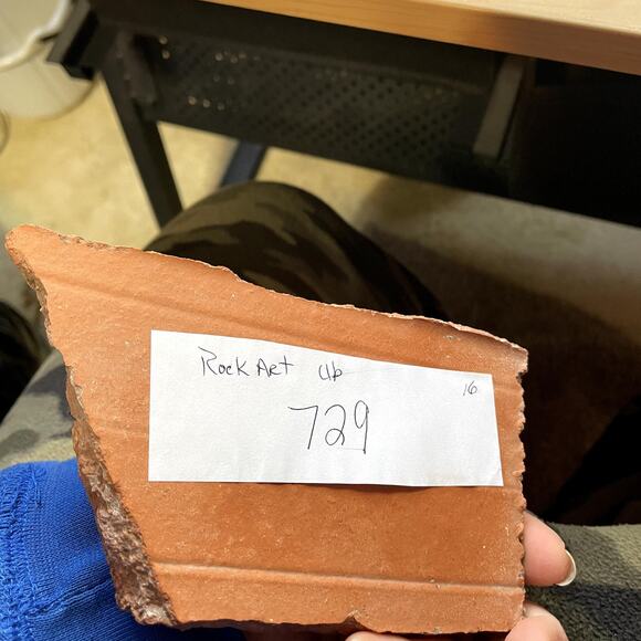 Evergreen by moonlight ART  original 6 x 3.5 inch 3/4" clay rock flat - Picture 3 of 8